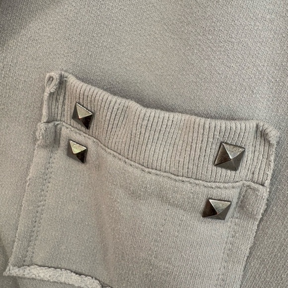 Stylo Skull & Cross Graphic Zip Hoodie Mens Size Small Grey Goth Embellished Y2K - Picture 13 of 15